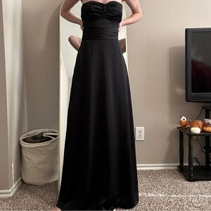 BCBGMaxAzria Black Strapless Gown